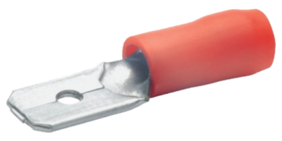 PA Insulated Male Tab 2.8x0.5mm Red