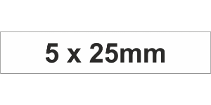 Adhesive Label 5x25mm White (3000pcs)