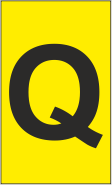 K-Type Marker Letter " Q " Yellow
