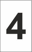 K-Type Marker Number " 4 " White