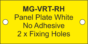 Panel Plate (RH) 35x80mm Yellow (75pcs)