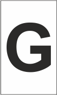 Z-Type Size 9 Letter " G " Wht Reel