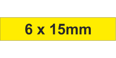 Cotton Adh Label 6x15mm Yellow (5250pc)