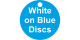 Valve Tag Discs White on Blue