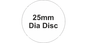SAV Label 25mm Disc White (600pc)