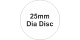 SAV Label 25mm Disc White (600pc)