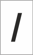 Z-Type Size 35 Symbol " / " Wht Box