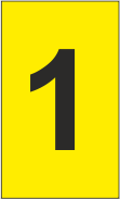 K-Type Marker Number " 1 " Yellow