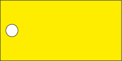 Dog Tag PVC Label 25x50mm Yellow (400pc)