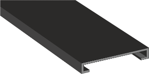 GF-DIN A7 5 LF Black Panel Trunking Lid