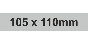 Adhesive Label 105x110mm Grey (50pcs)