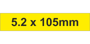 PVC Adh Label 5.2x105mm Yellow (1000pc)