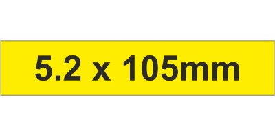 PVC Adh Label 5.2x105mm Yellow (1000pc)