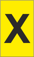 K-Type Marker Letter " X " Yellow