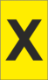 K-Type Marker Letter " X " Yellow