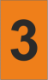 K-Type Marker Number " 3 " Orange