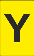 K-Type Marker Letter " Y " Yellow