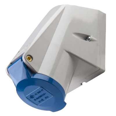 IP44 Wall Socket 16A 2P+E 230V Blue