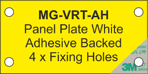Panel Plate (AH) 50x100mm Yellow (50pcs)