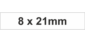 Adhesive Label 8x21mm White (3000pcs)