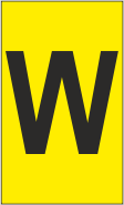 K-Type Marker Letter " W " Yellow