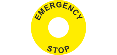 E/Stop SAV 60mm (22.5mm Hole) Yellow