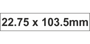 PLC Label (HF) 22.75x103.5mm Wht (40pc)