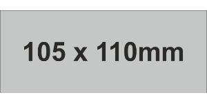 Poly Adh Label 105x110mm Grey (50pc)