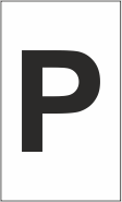 Z-Type Size 5 Letter " P " Wht Box