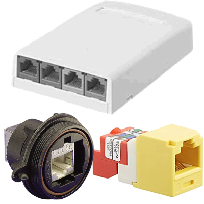 Sockets, Jacks and Surface Mount Boxes