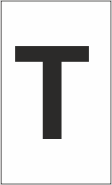 K-Type Marker Letter " T " White