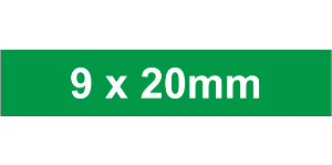 Adhesive Label 9x20mm Green (2750pcs)