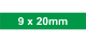 Adhesive Label 9x20mm Green (2750pcs)