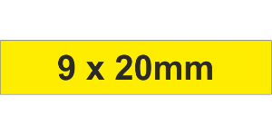 Adhesive Label 9x20mm Yellow (2750pcs)