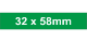 Adhesive Label 32x58mm Green (150pcs)