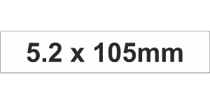 PVC Adh Label 5.2x105mm White (1000pc)