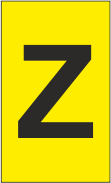K-Type Marker Letter " Z " Yellow