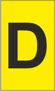 K-Type Marker Letter " D " Yellow