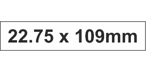 PLC Label (HF) 22.75x109mm Wht (40pc)
