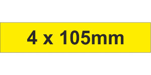 PVC Adh Label 4x105mm Yellow (500pc)