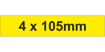 PVC Adh Label 4x105mm Yellow (500pc)