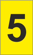 K-Type Marker Number " 5 " Yellow