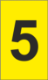K-Type Marker Number " 5 " Yellow