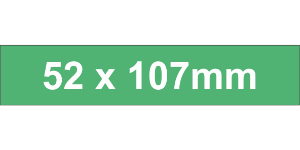 Adhesive Label 52x107mm Lgt Grn (100pcs)