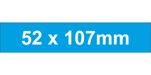 Adhesive Label 52x107mm Blue (100pcs)