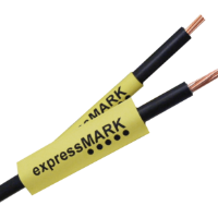 expressMARK yellow sleeves on wire