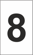 K-Type Marker Number " 8 " White