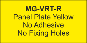 Panel Plate (R) 102x138mm Yellow (50pcs)