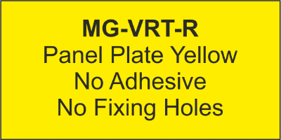Panel Plate (R) 102x138mm Yellow (50pcs)