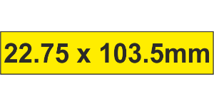 PLC Label (HF) 22.75x103.5mm Ylw (40pc)